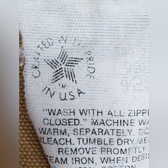 Carhartt Coveralls Mens 42 Short Tan Zip-Up - Picture 4 of 4